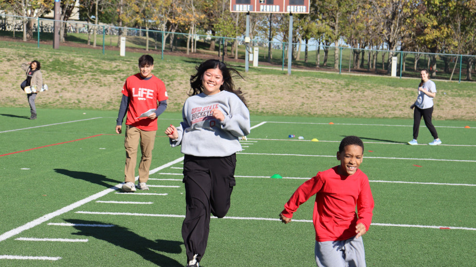 playing on field