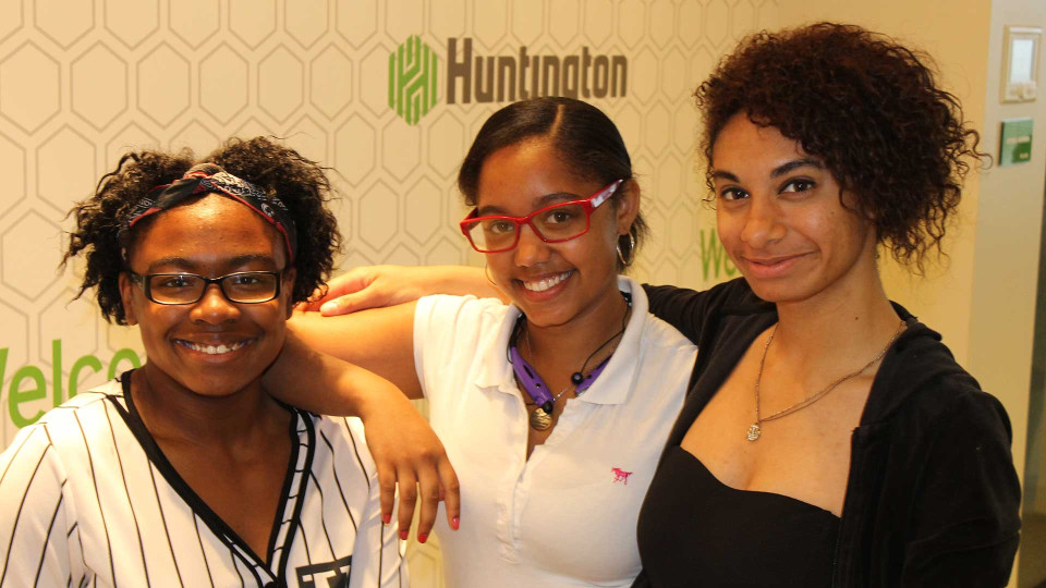 Three girls posing for the Youth Leadership Academy