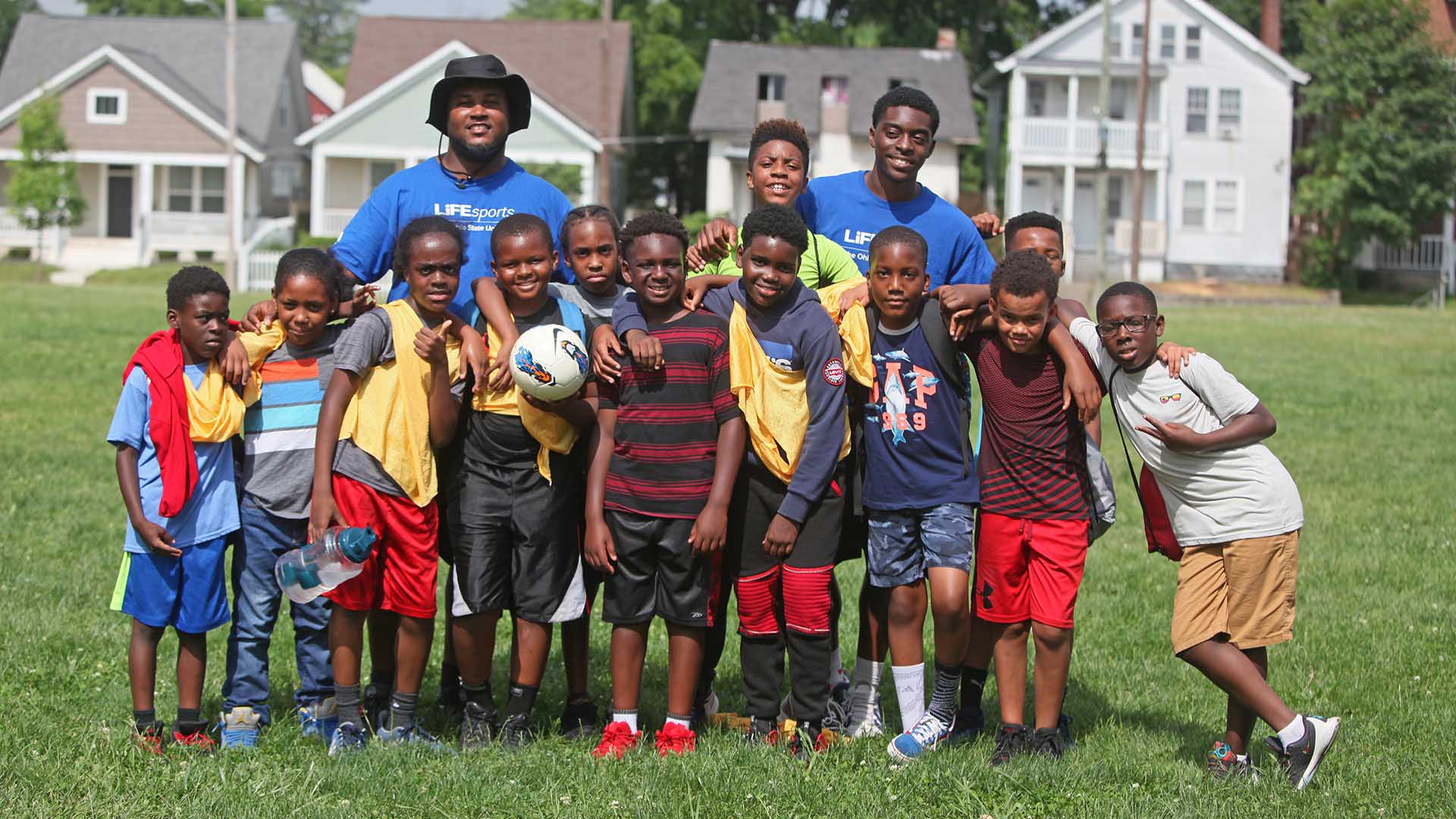 Group photo of youth soccer players