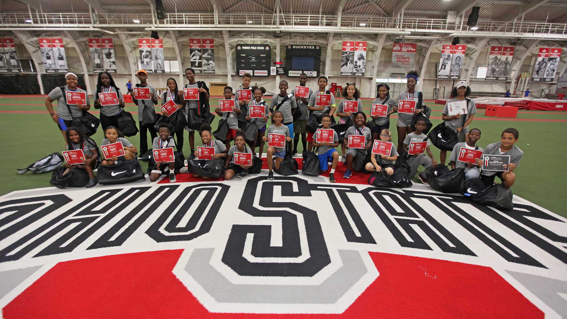 Group photo in OSU French Field House